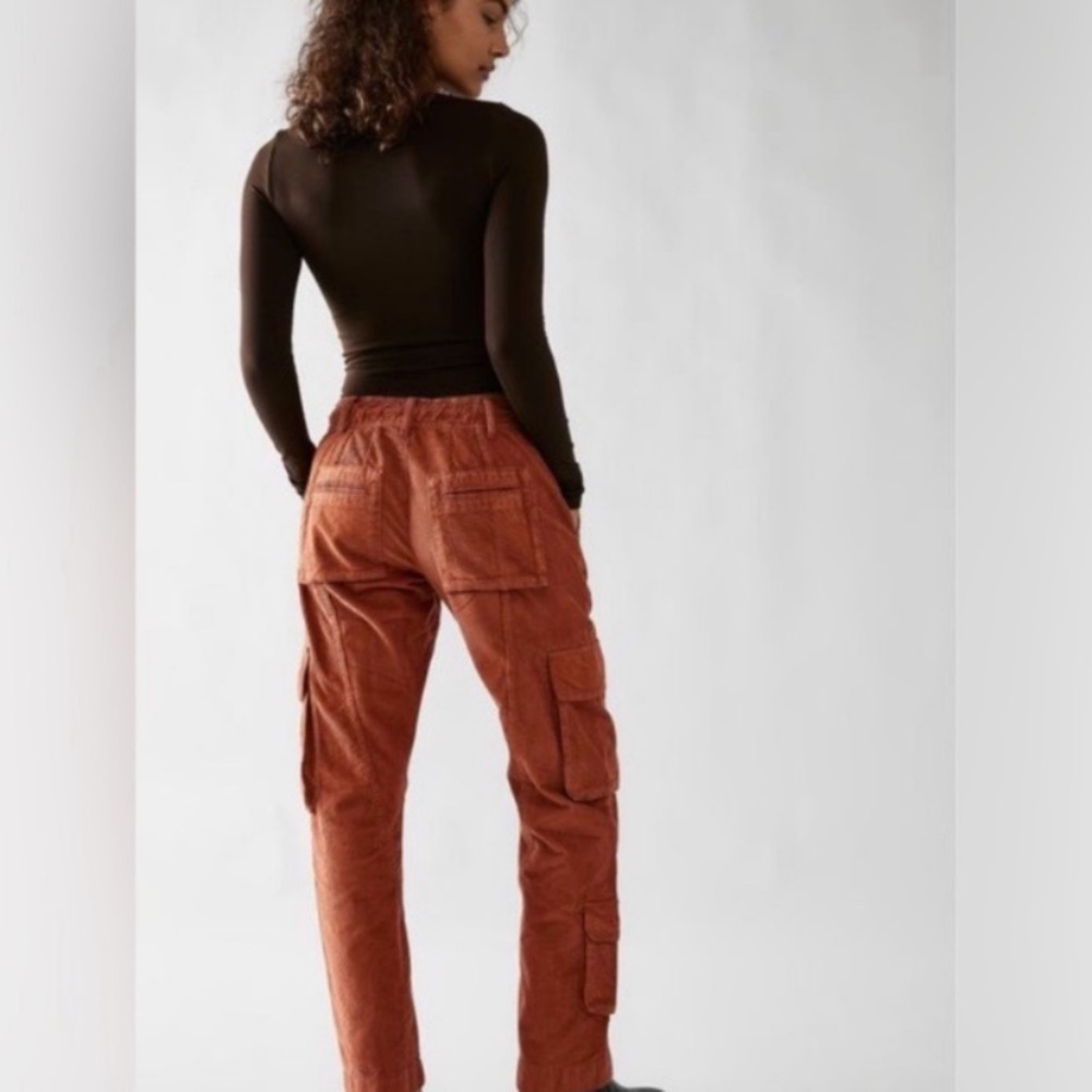 Free People Tahiti Corduroy Cords Cargo Pants | Size Large - Picture 2 of 9